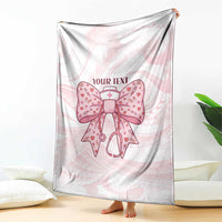 New Zealand Nurses RN Personalised Blanket Pink Stethoscope Coquette Bow Maori Motif LT9 - Polynesian Pride