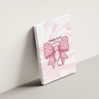 New Zealand Nurses RN Personalised Canvas Wall Art Pink Stethoscope Coquette Bow Maori Motif LT9 - Polynesian Pride