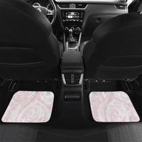 New Zealand Nurses RN Personalised Car Mats Pink Stethoscope Coquette Bow Maori Motif LT9 Set 2pcs - Back Pink - Polynesian Pride