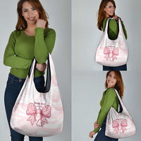 New Zealand Nurses RN Personalised Grocery Bag Pink Stethoscope Coquette Bow Maori Motif