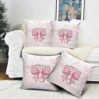 New Zealand Nurses RN Personalised Pillow Cover Pink Stethoscope Coquette Bow Maori Motif LT9 - Polynesian Pride
