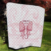 New Zealand Nurses RN Personalised Quilt Pink Stethoscope Coquette Bow Maori Motif LT9 - Polynesian Pride