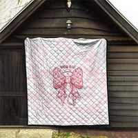 New Zealand Nurses RN Personalised Quilt Pink Stethoscope Coquette Bow Maori Motif LT9 - Polynesian Pride