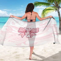 New Zealand Nurses RN Personalised Sarong Pink Stethoscope Coquette Bow Maori Motif LT9 - Polynesian Pride