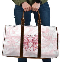 New Zealand Nurses RN Personalised Travel Bag Pink Stethoscope Coquette Bow Maori Motif LT9 Pink - Polynesian Pride