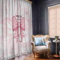 New Zealand Nurses RN Personalised Window Curtain Pink Stethoscope Coquette Bow Maori Motif LT9 - Polynesian Pride