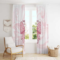 New Zealand Nurses RN Personalised Window Curtain Pink Stethoscope Coquette Bow Maori Motif LT9 - Polynesian Pride