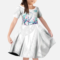 New Zealand Nurses RN Personalised Family Matching Mermaid Dress and Hawaiian Shirt Stethoscope Floral Maori Motif
