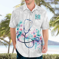 New Zealand Nurses RN Personalised Hawaiian Shirt Stethoscope Floral Maori Motif LT9 - Polynesian Pride