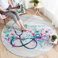 New Zealand Nurses RN Personalised Round Carpet Stethoscope Floral Maori Motif LT9 - Polynesian Pride