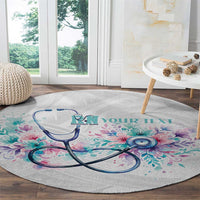 New Zealand Nurses RN Personalised Round Carpet Stethoscope Floral Maori Motif LT9 - Polynesian Pride