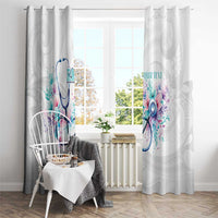 New Zealand Nurses RN Personalised Window Curtain Stethoscope Floral Maori Motif