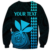 Custom Hawaii Sweatshirt King Kamehameha - Aqua LT9 - Polynesian Pride