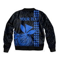 Custom Hawaii Bomber Jacket King Kamehameha - Blue LT9 - Polynesian Pride