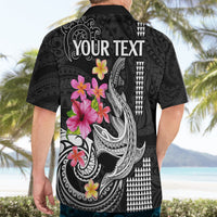 Custom Polynesian Hawaiian Shirt Hawaiian Warriors with Tribal Shark Tattoos - White LT9 - Polynesian Pride