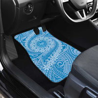 Tahitian Tiare Flower Car Mats Blue Polynesian Pattern LT9 - Polynesian Pride