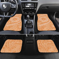 Tahitian Tiare Flower Car Mats Gold Polynesian Pattern LT9 Set 4pcs Gold - Polynesian Pride