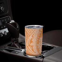 Tahitian Tiare Flower Tumbler Cup Gold Polynesian Pattern