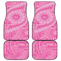 Tahitian Tiare Flower Car Mats Pink Polynesian Pattern LT9 - Polynesian Pride