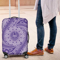 Tahitian Tiare Flower Luggage Cover Violet Polynesian Pattern LT9 Violet - Polynesian Pride