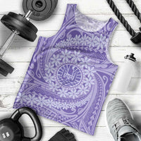 Tahitian Tiare Flower Men Tank Top Violet Polynesian Pattern LT9 - Polynesian Pride