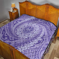 Tahitian Tiare Flower Quilt Violet Polynesian Pattern