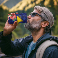 Personalised Tokelau Tropical Hibiscus 4 in 1 Can Cooler Tumbler With Polynesian Plumeria Tattoo