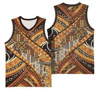 Hawaiian Style Tapa Basketball Jersey Vintage Seamless Pattern LT9 - Polynesian Pride
