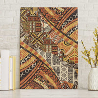 Hawaiian Style Tapa Canvas Wall Art Vintage Seamless Pattern LT9 Without Frame Red - Polynesian Pride