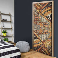 Hawaiian Style Tapa Door Cover Vintage Seamless Pattern LT9 - Polynesian Pride