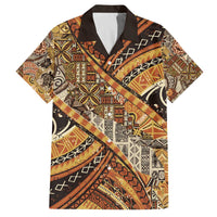 Hawaiian Style Tapa Family Matching Off The Shoulder Long Sleeve Dress and Hawaiian Shirt Vintage Seamless Pattern - Polynesian Pride