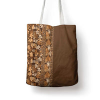 Hawaiian Tribal Elements Hibiscus Tote Bag Gold Pattern - Polynesian Pride