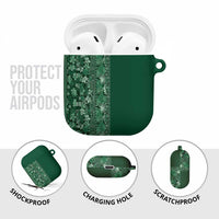 Hawaiian Tribal Elements Hibiscus AirPods Case Green Pattern LT9 - Polynesian Pride