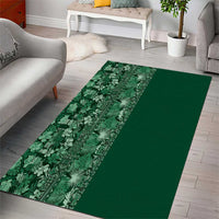 Hawaiian Tribal Elements Hibiscus Area Rug Green Pattern - Polynesian Pride