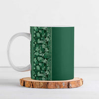 Hawaiian Tribal Elements Hibiscus Ceramic Mug Green Pattern - Polynesian Pride