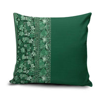 Hawaiian Tribal Elements Hibiscus Pillow Cover Green Pattern - Polynesian Pride