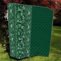 Hawaiian Tribal Elements Hibiscus Quilt Green Pattern - Polynesian Pride