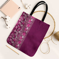 Hawaiian Tribal Elements Hibiscus Tote Bag Pink Pattern - Polynesian Pride