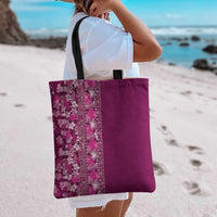 Hawaiian Tribal Elements Hibiscus Tote Bag Pink Pattern - Polynesian Pride