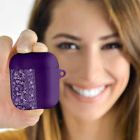 Hawaiian Tribal Elements Hibiscus AirPods Case Purple Pattern LT9 Purple - Polynesian Pride