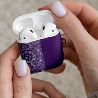 Hawaiian Tribal Elements Hibiscus AirPods Case Purple Pattern - Polynesian Pride