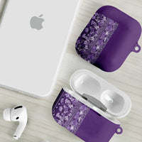 Hawaiian Tribal Elements Hibiscus AirPods Case Purple Pattern LT9 - Polynesian Pride