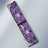 Hawaiian Tribal Elements Hibiscus Auto Sun Shade Purple Pattern - Polynesian Pride