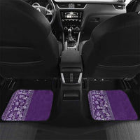Hawaiian Tribal Elements Hibiscus Car Mats Purple Pattern - Polynesian Pride