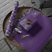 Hawaiian Tribal Elements Hibiscus Wrapping Paper Purple Pattern - Polynesian Pride