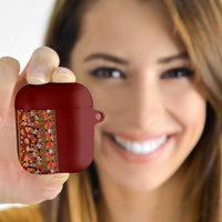 Hawaiian Tribal Elements Hibiscus AirPods Case Red Pattern LT9 Red - Polynesian Pride