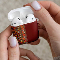 Hawaiian Tribal Elements Hibiscus AirPods Case Red Pattern LT9 - Polynesian Pride