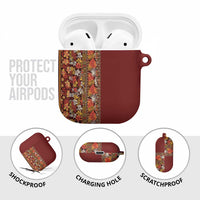 Hawaiian Tribal Elements Hibiscus AirPods Case Red Pattern LT9 - Polynesian Pride