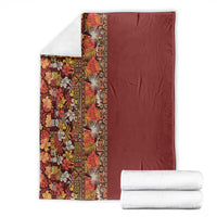 Hawaiian Tribal Elements Hibiscus Blanket Red Pattern - Polynesian Pride