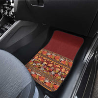 Hawaiian Tribal Elements Hibiscus Car Mats Red Pattern - Polynesian Pride
